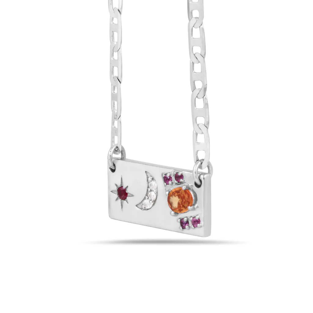 Celestial Harmony Silver Necklace